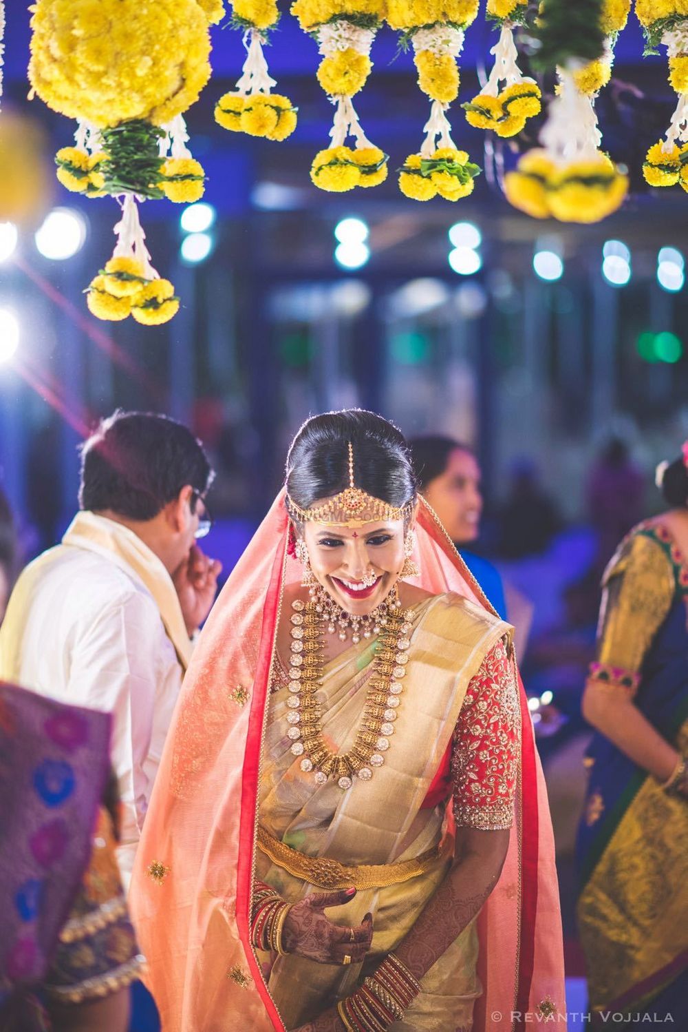 Photo of Smiling South Indian bridal shot