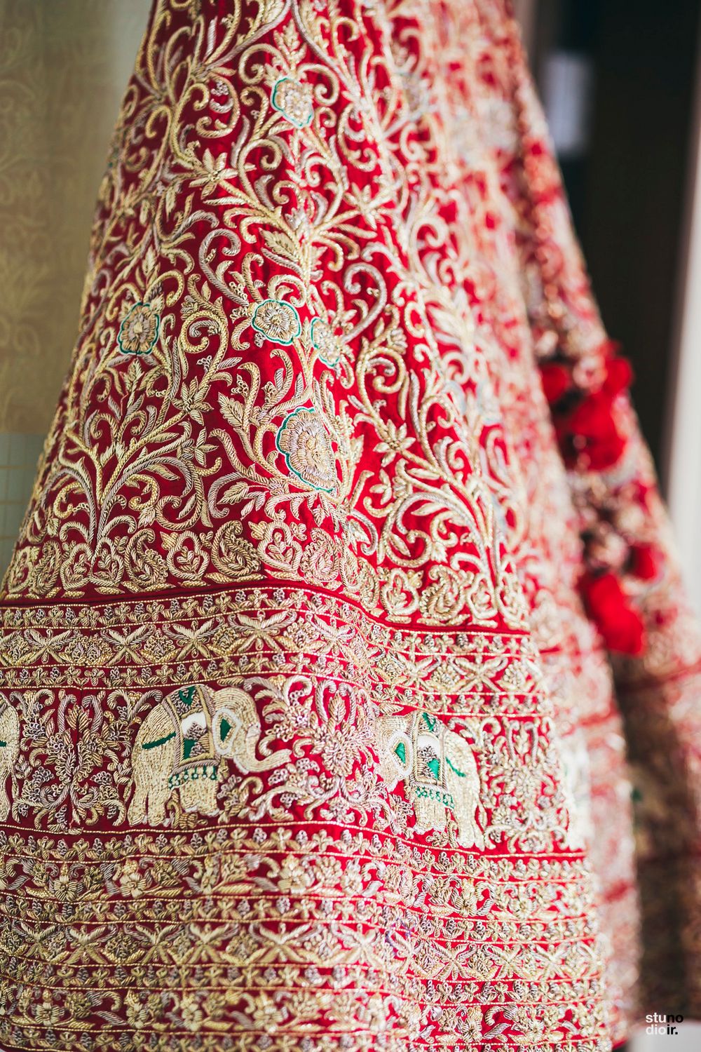 Photo of Unique embroidery lehenga with elephant design motifs
