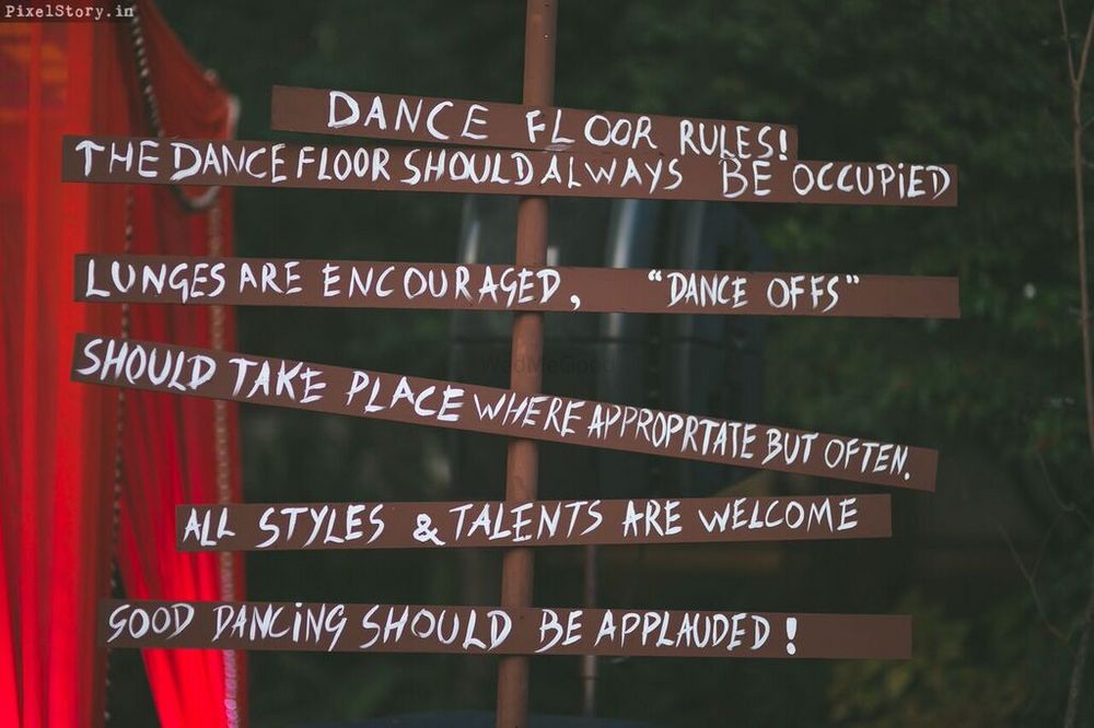Photo of Dance floor rule board