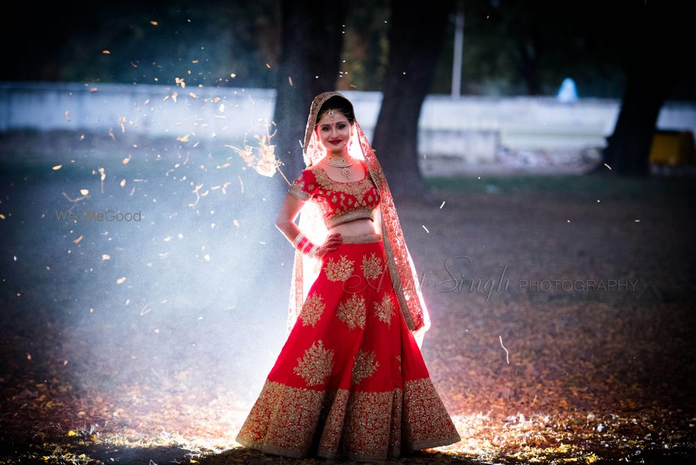 Photo of red bridal lehenga