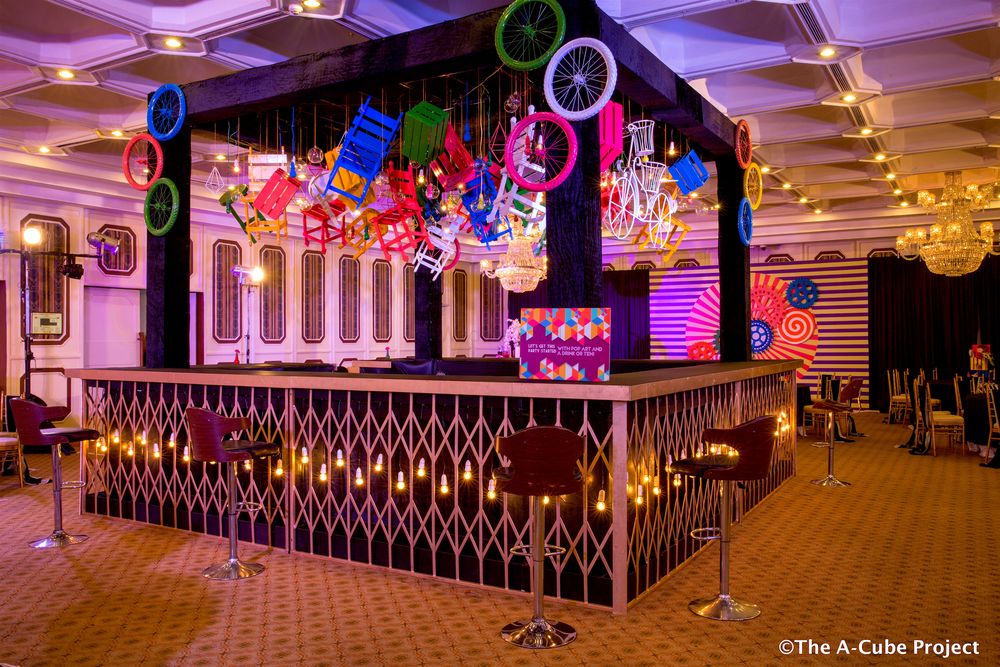 Photo of Cocktail bar decor idea with pop art theme
