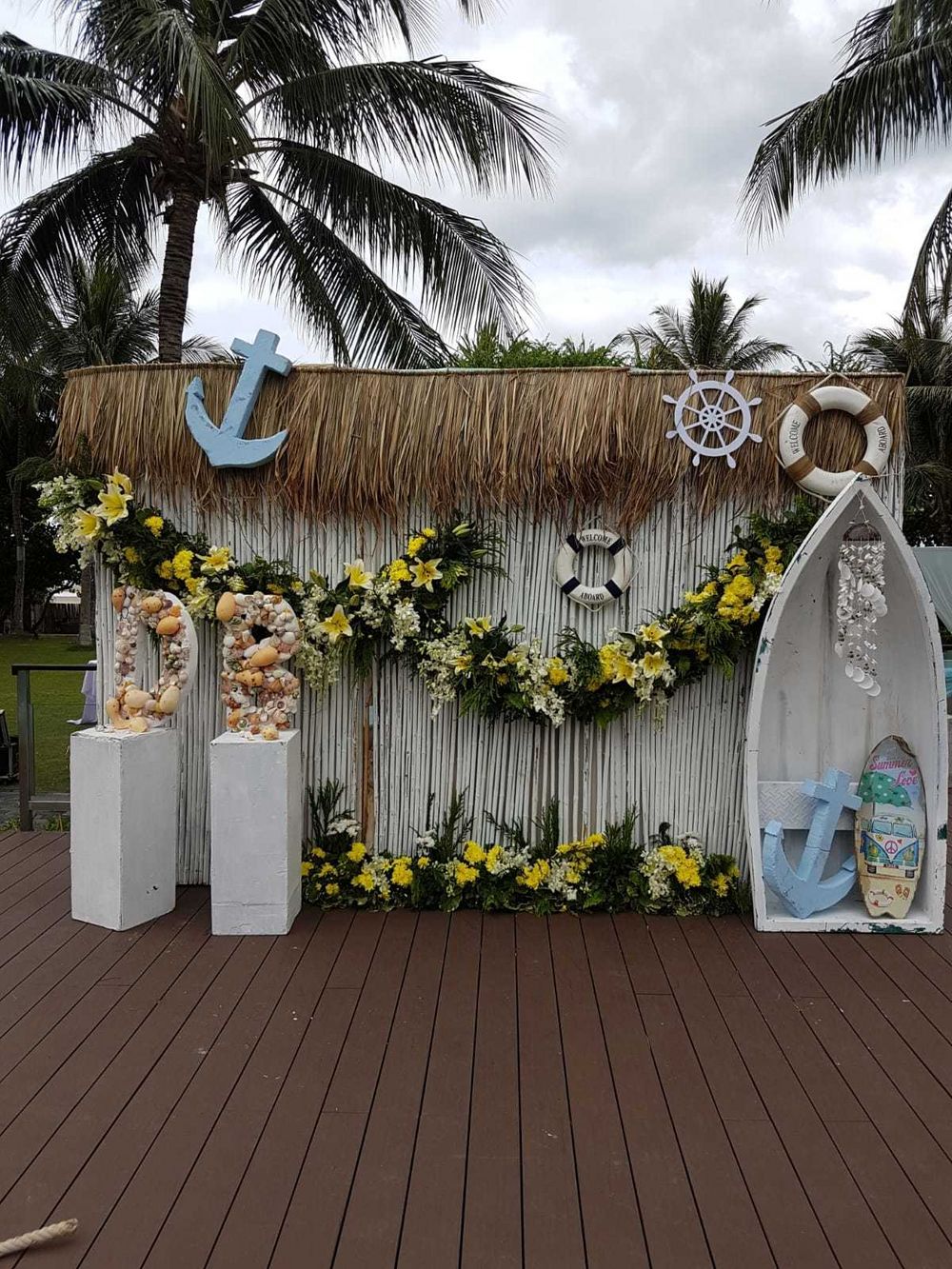 Photo of Unique beach wedding photobooth for mehendi