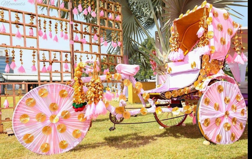 Photo of Light pink and gota covered rickshaw prop