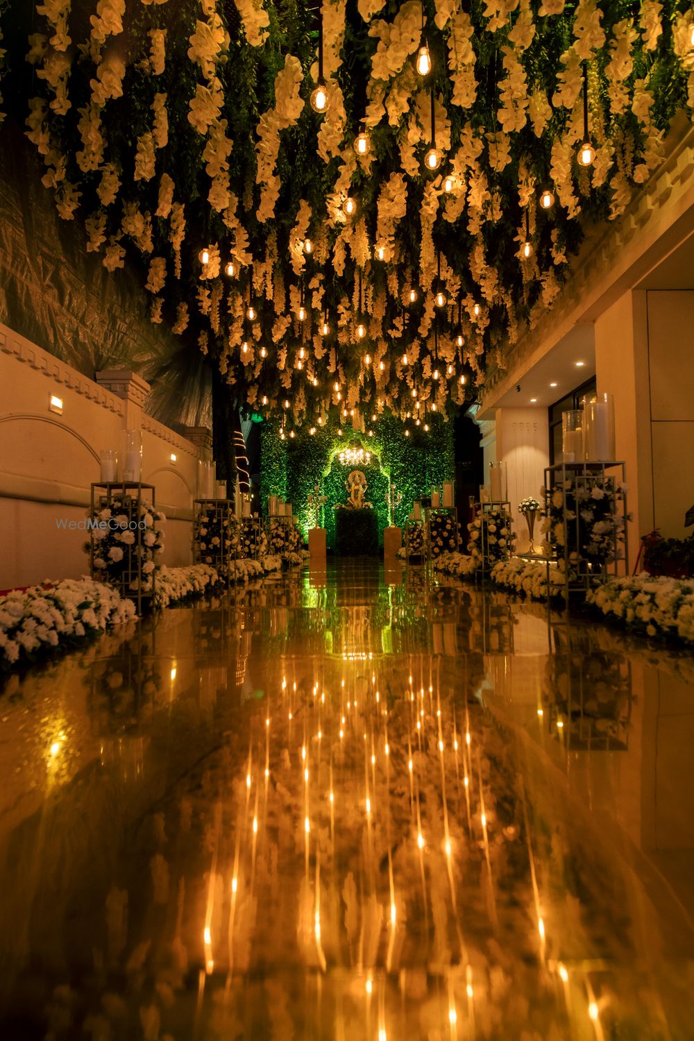 Photo of Hanging flower from the ceiling make for a beautiful entrance