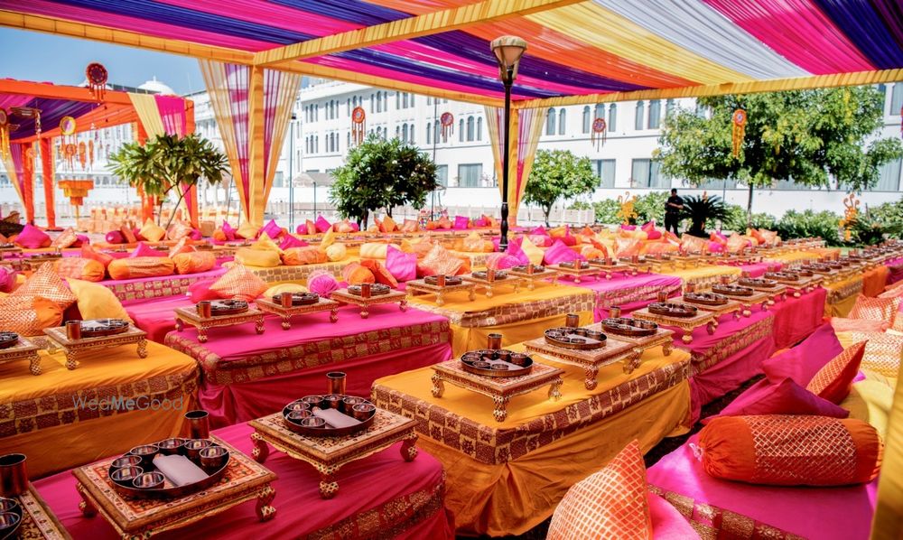 Photo of Colorful decor setup for a sit down lunch