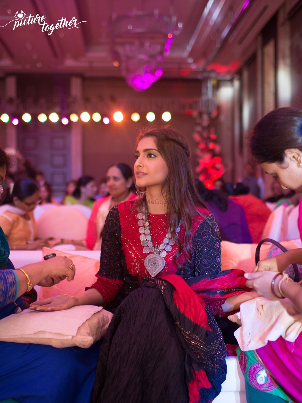 Photo of Sonam Kapoor at Wedding Getting Mehendi Done