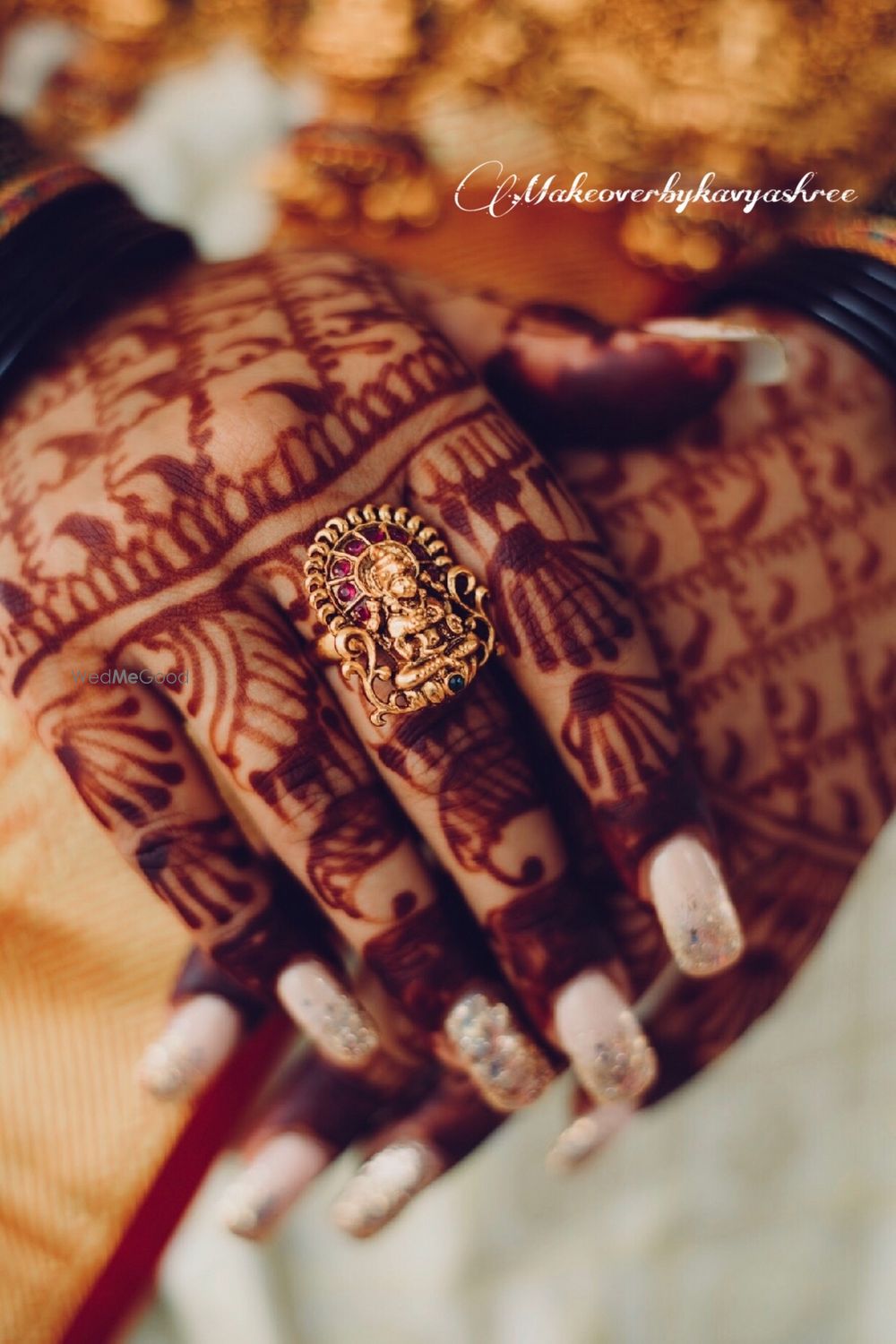 Photo of Temple jewellery cocktail ring for bride