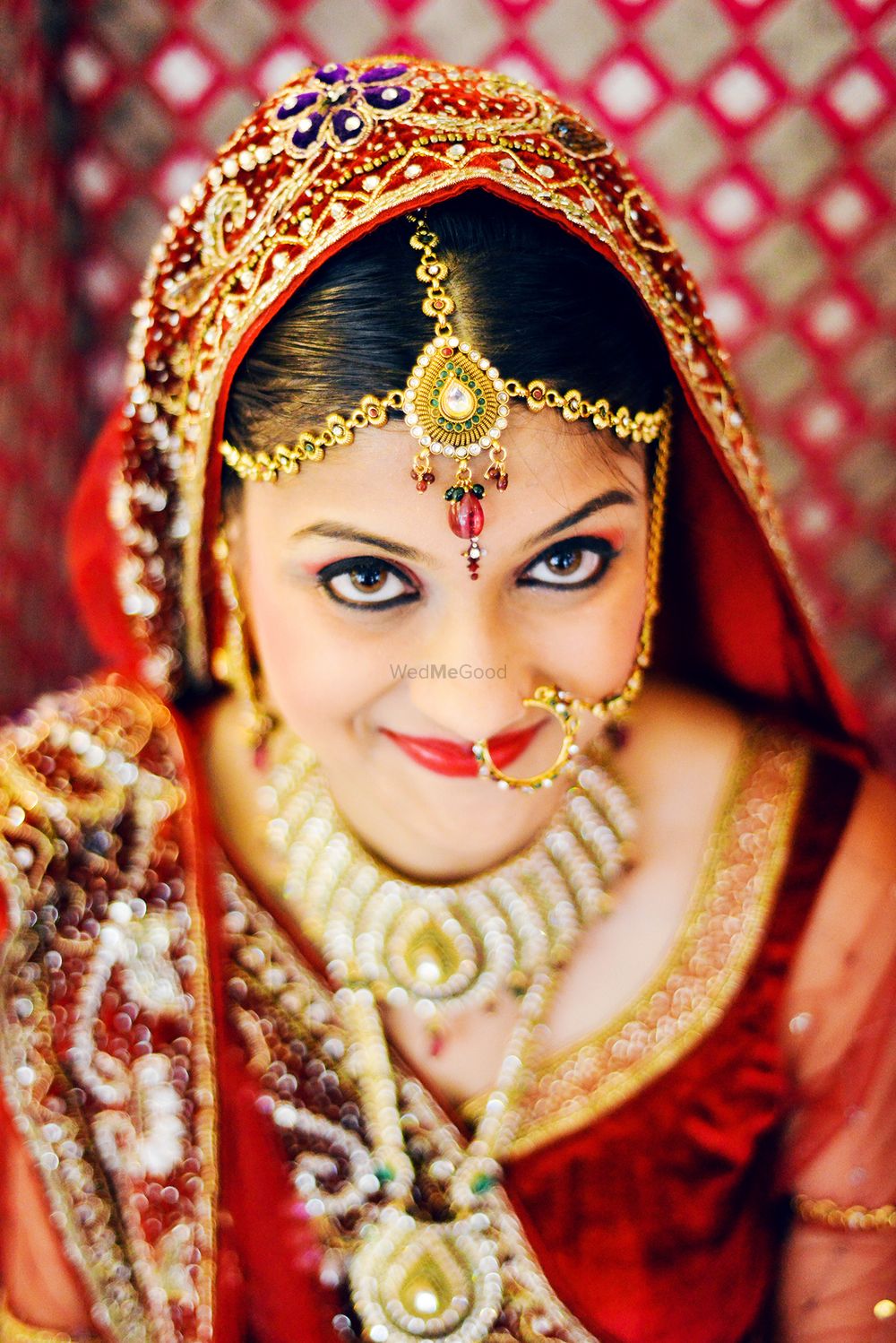 Photo of Gold Mathapatti with Gold Nose Rings