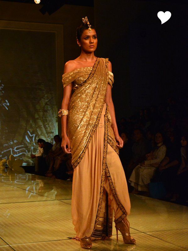 Photo of indo western sari gown