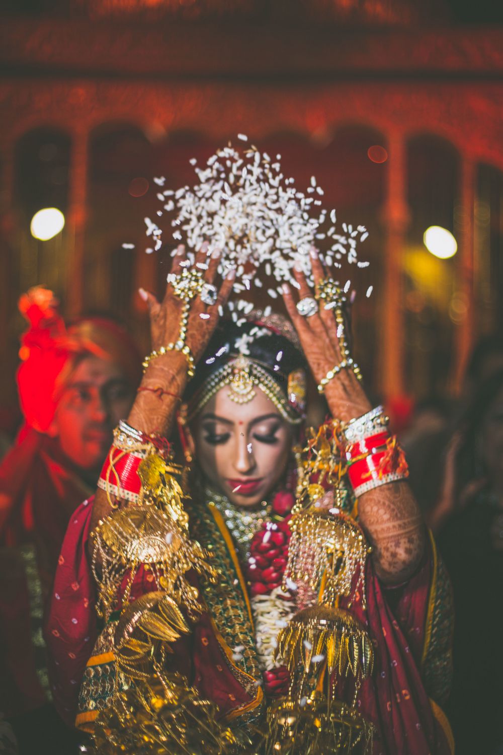 Photo of bride with gold kaleere