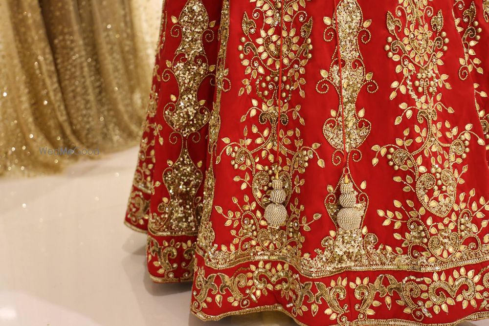 Photo of Red Lehenga with Gota Patti Detailing