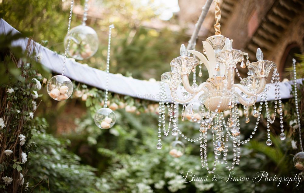 Photo of hanging chandelier decor