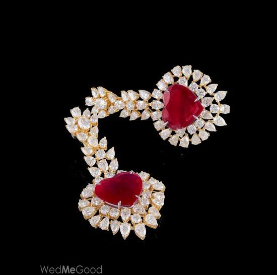 Photo of ruby an diamond earrings