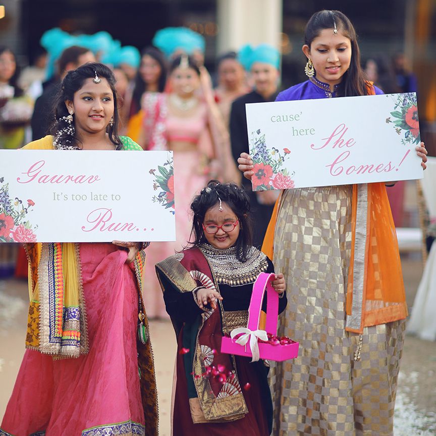 Photo of Kids announcing bridal entry