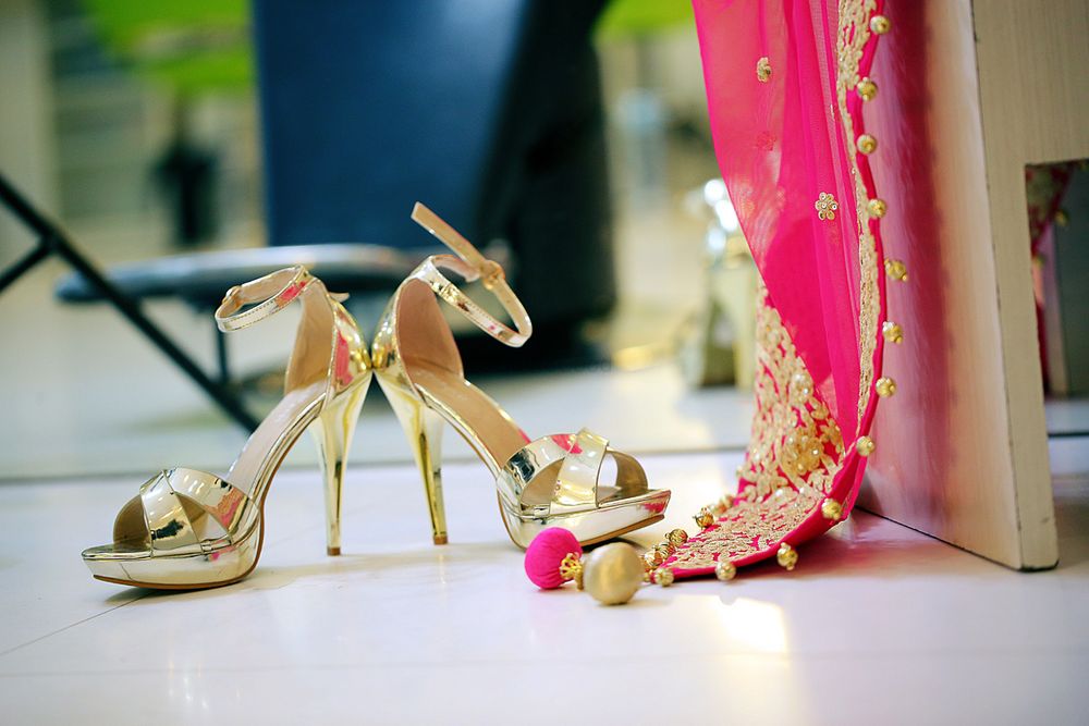 Photo of Gold Bridal Heels