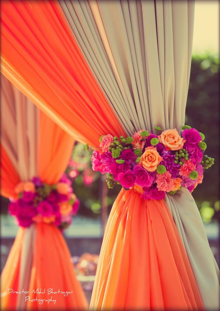 Photo of Floral Arrangement Curtain Tiebacks