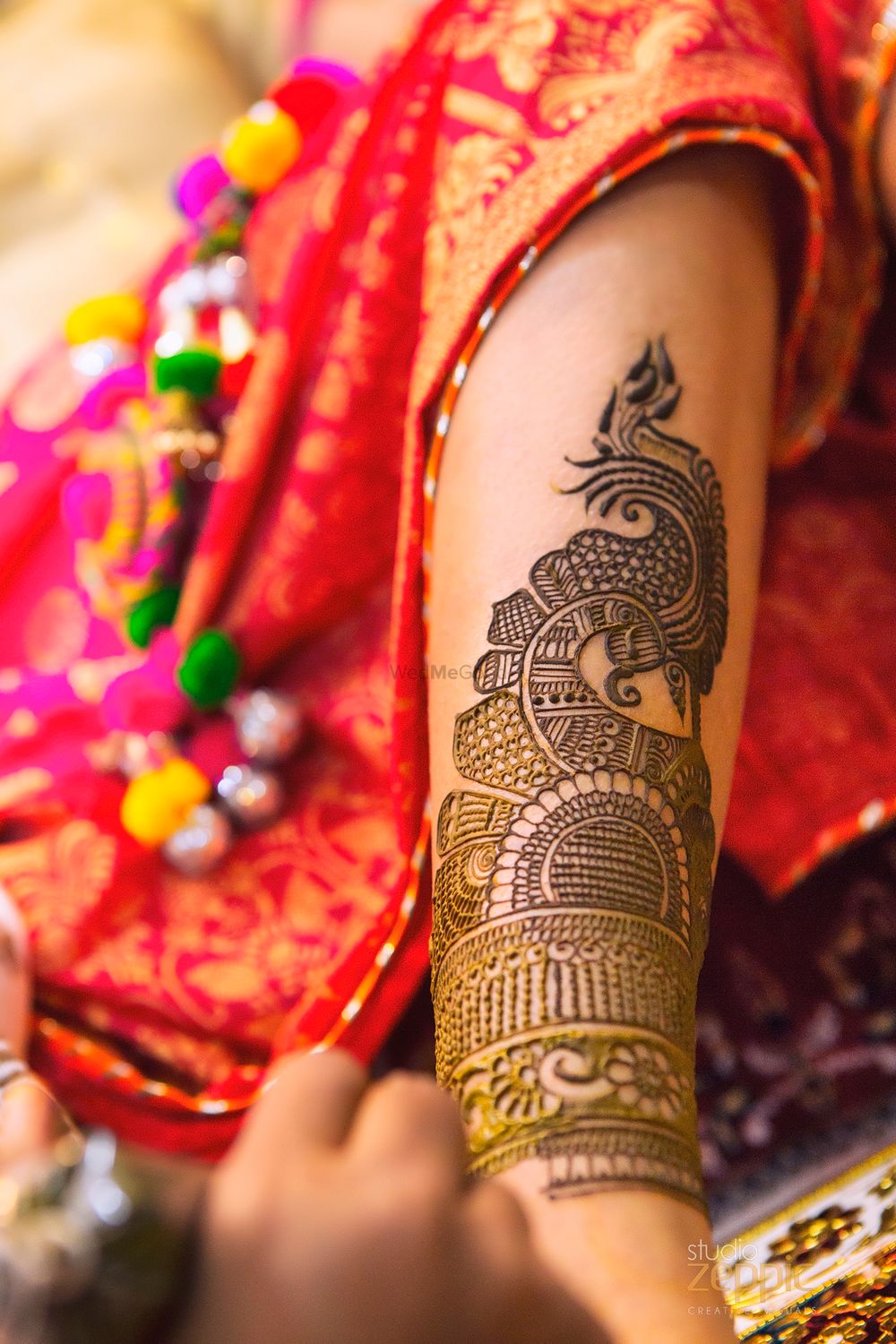 Photo of Peacock Bridal Mehendi Design on Leg