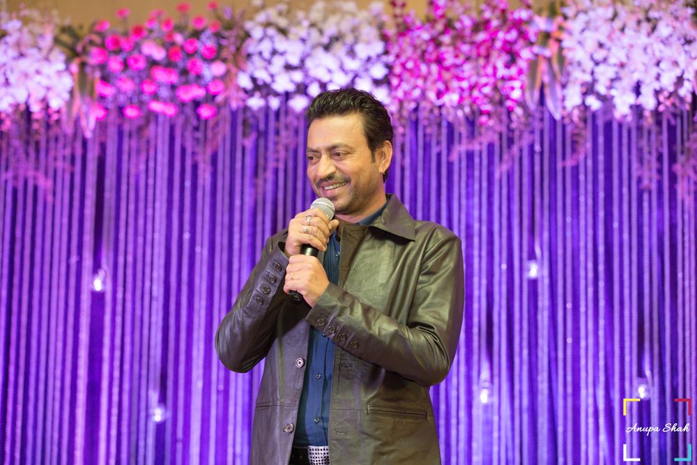 Photo of Irrfan Khan at Wedding on Stage