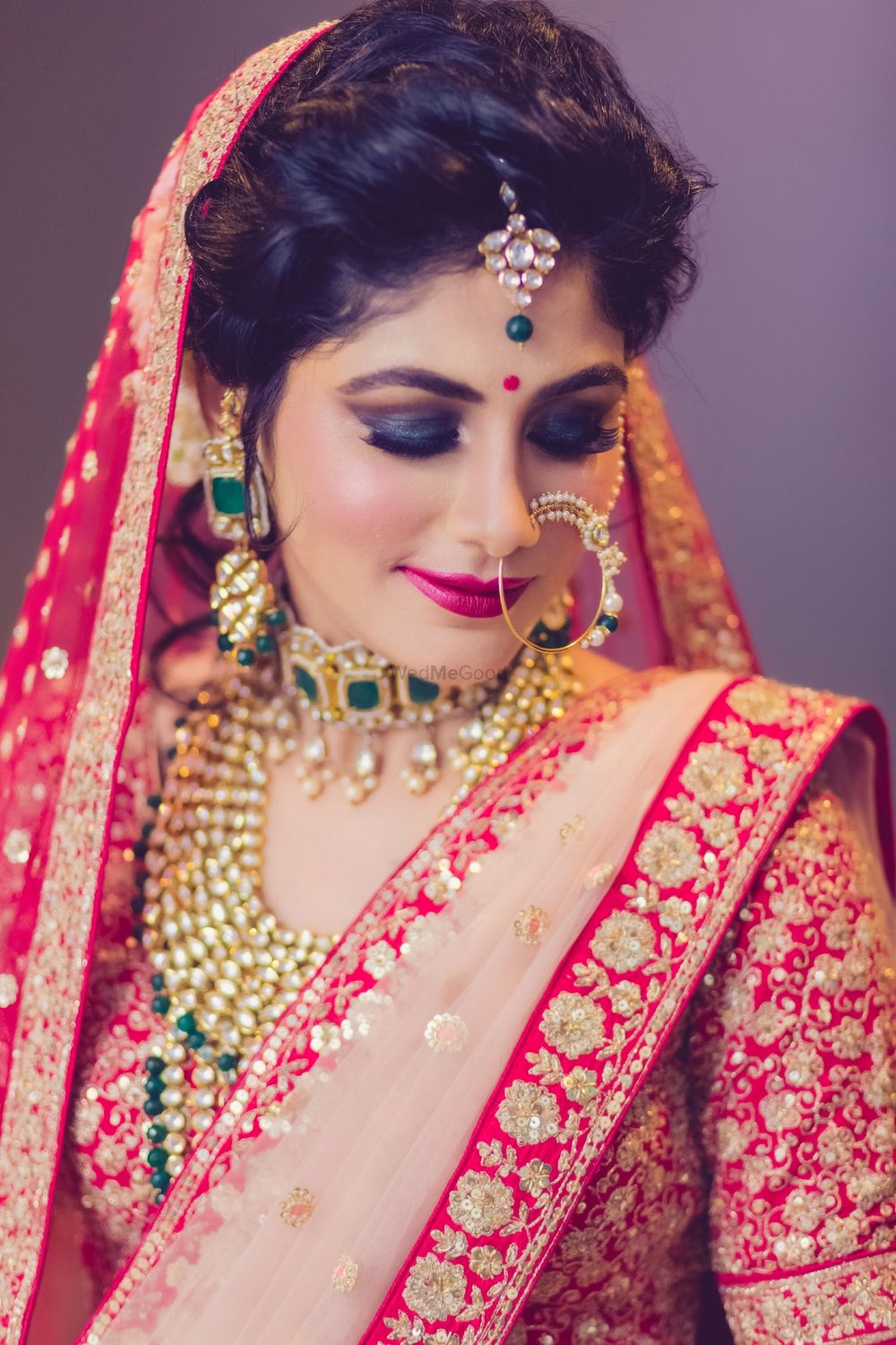 Photo of Bold bridal makeup with smokey eyes