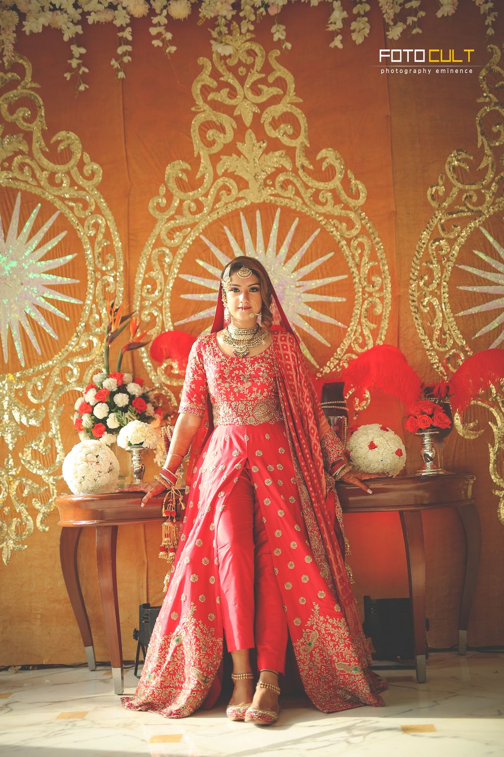 Photo of Unique bridal Anarkali with pants