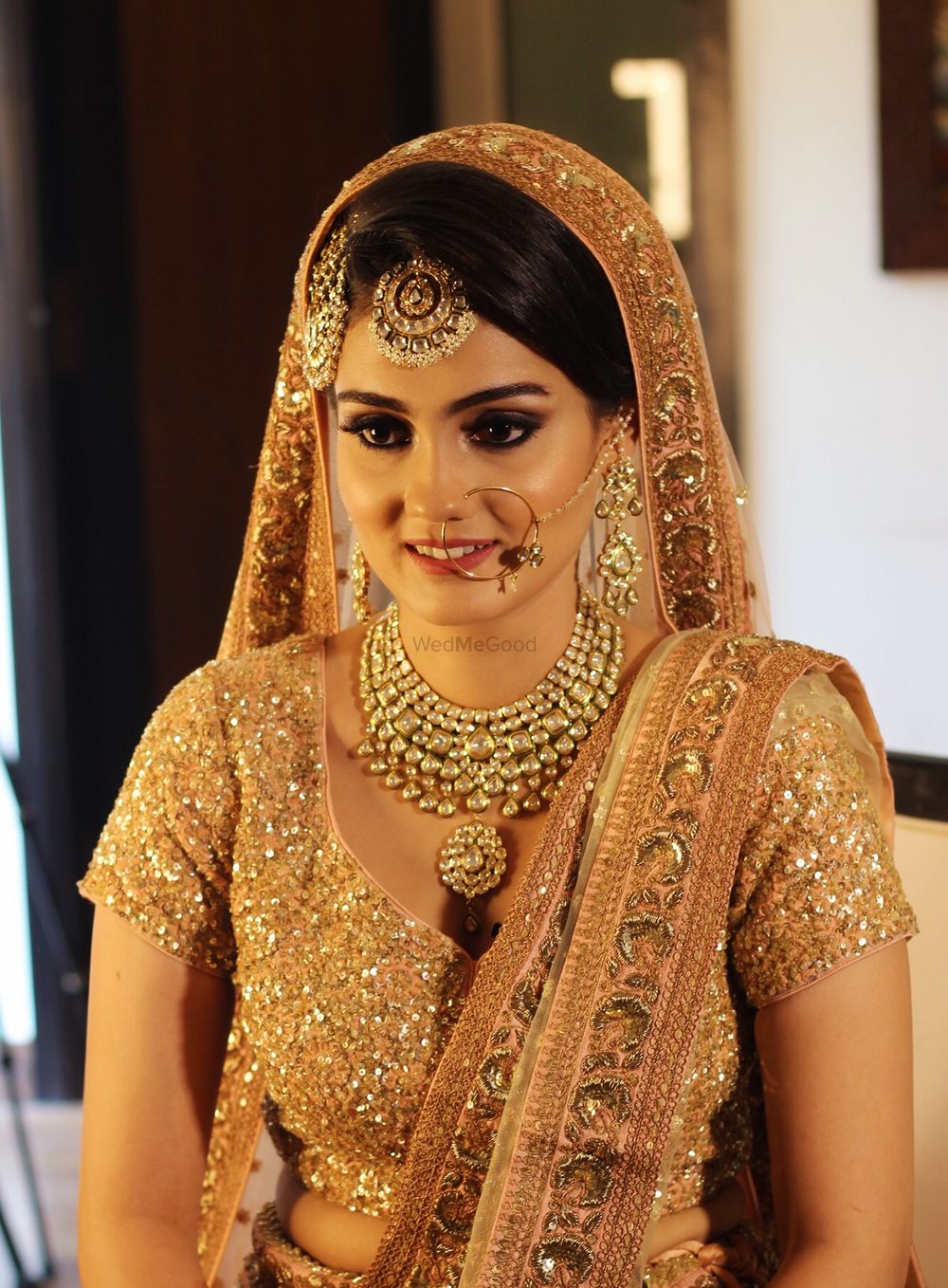 Photo of Gold bridal lehenga
