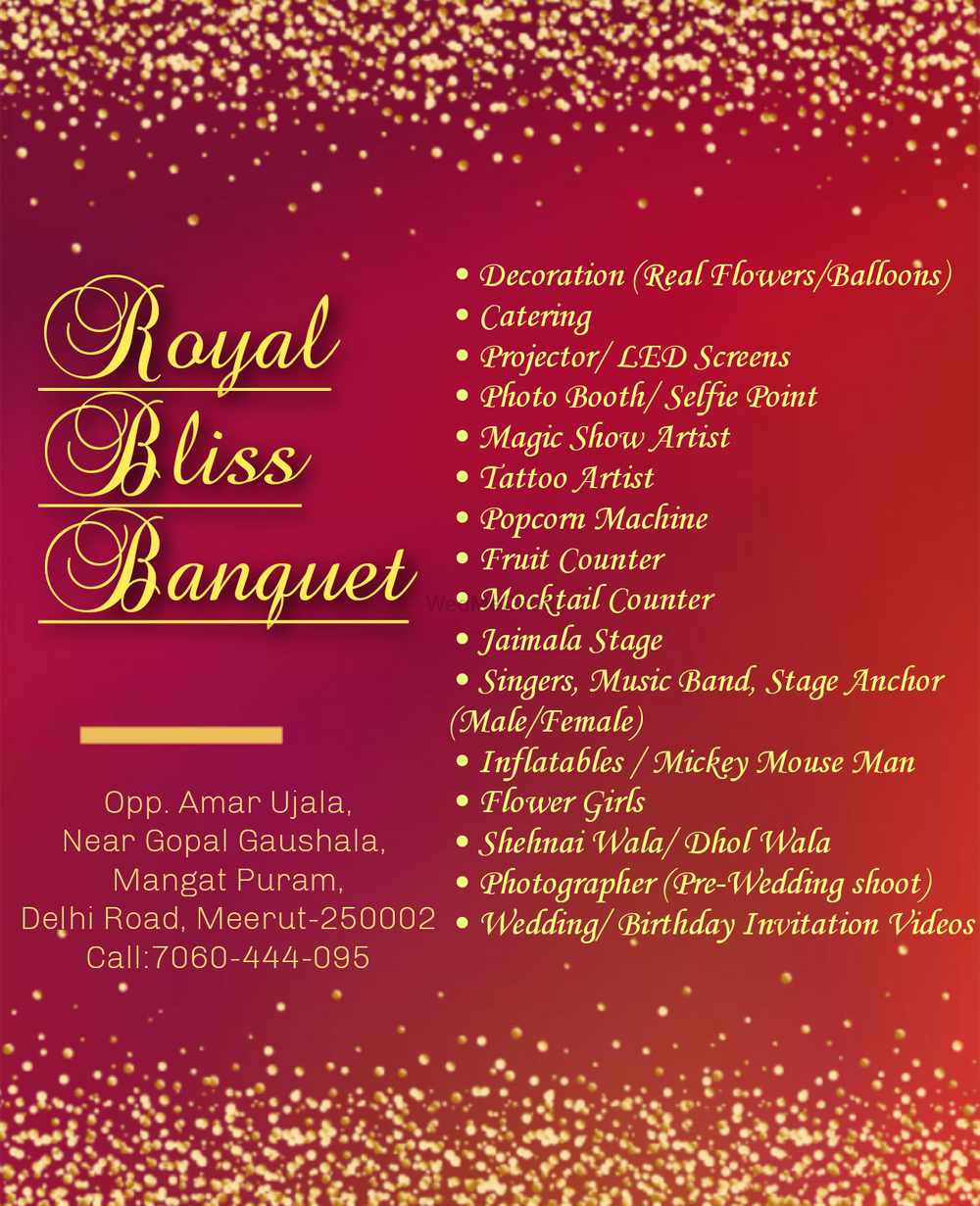 Photo By Royal Bliss Banquet - Venues