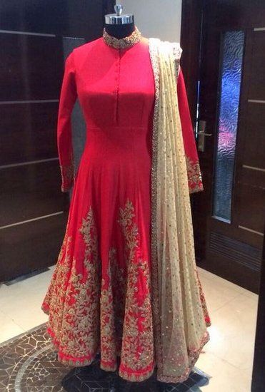 Photo of high neck anarkali