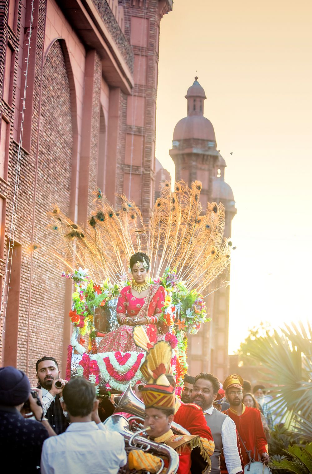 Photo of Bride Entrance in a Peacock Chariot