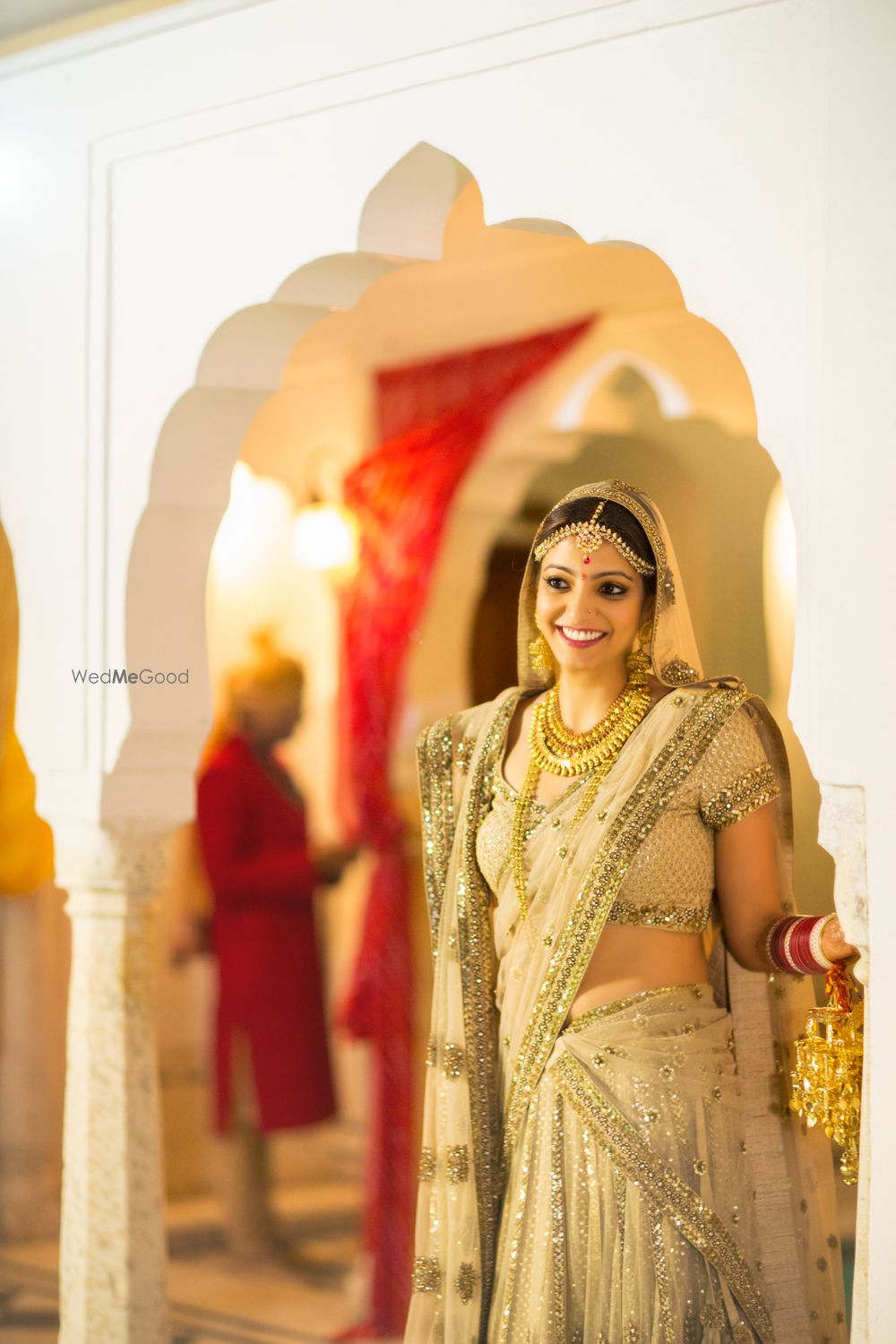 Photo of cream sabyasachi lehenga