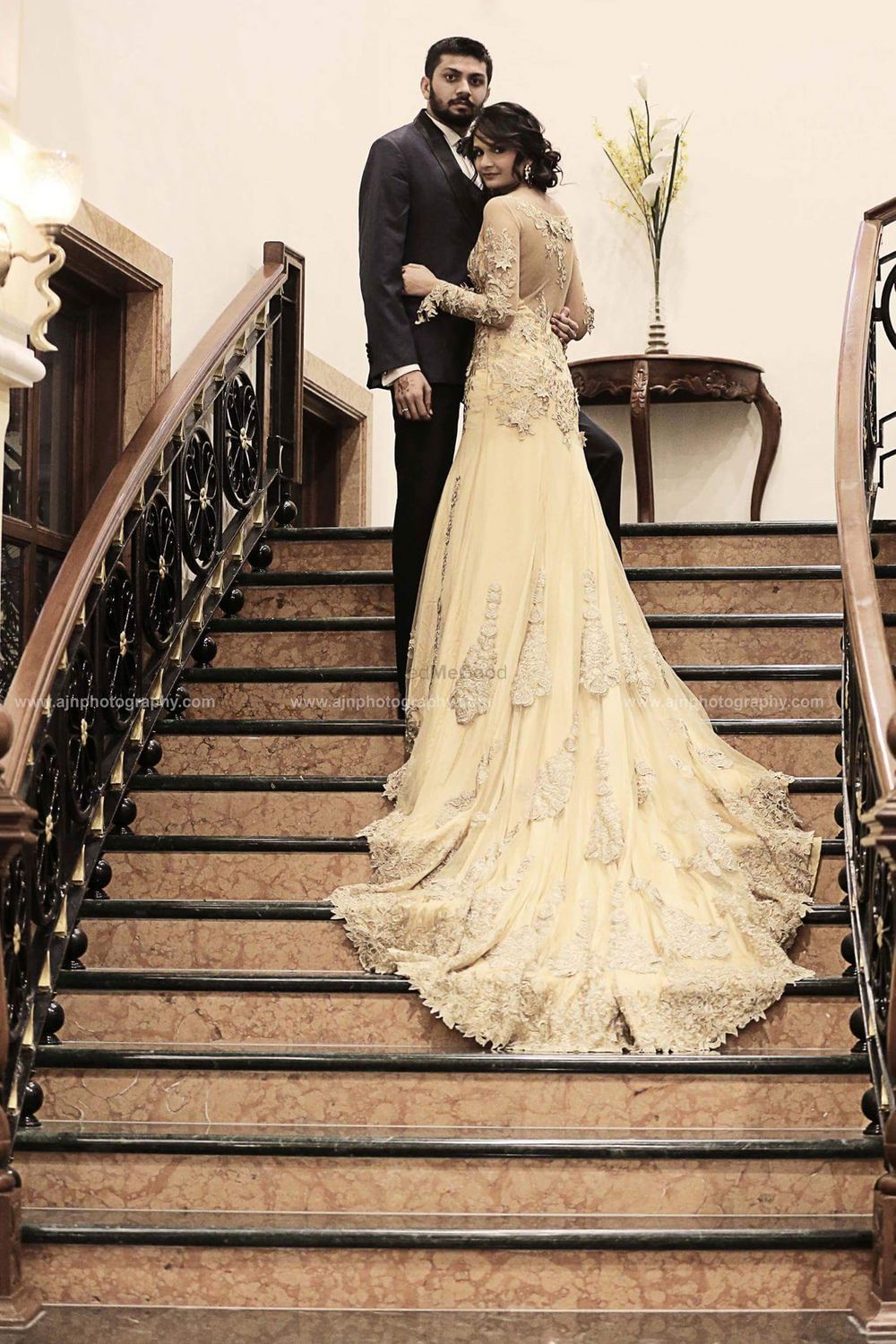 Photo of Off White Reception Gown with a Train