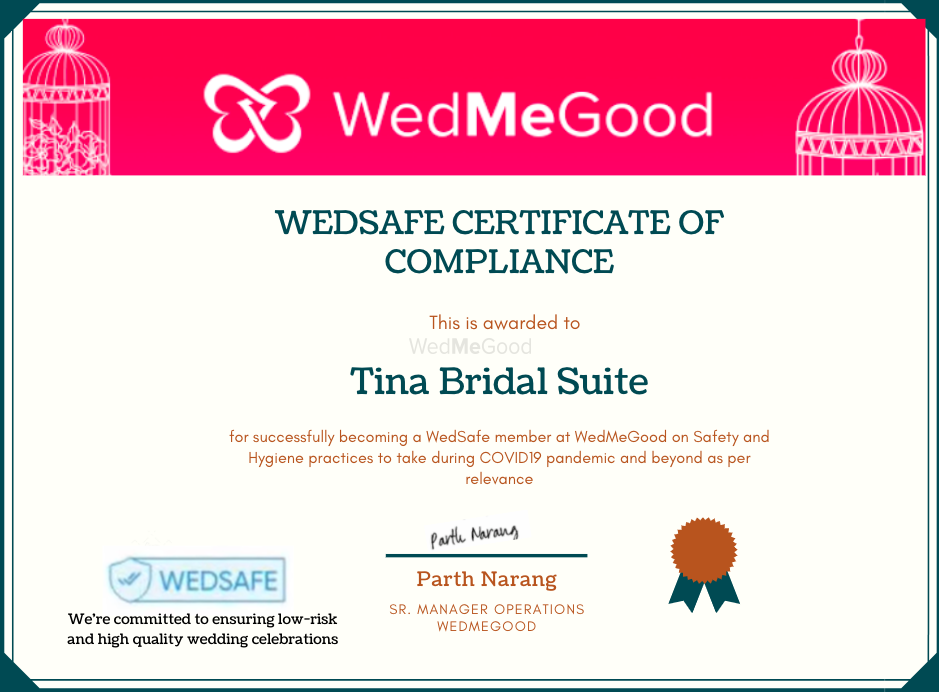 Photo From WedSafe - By Tina Bridal Suite