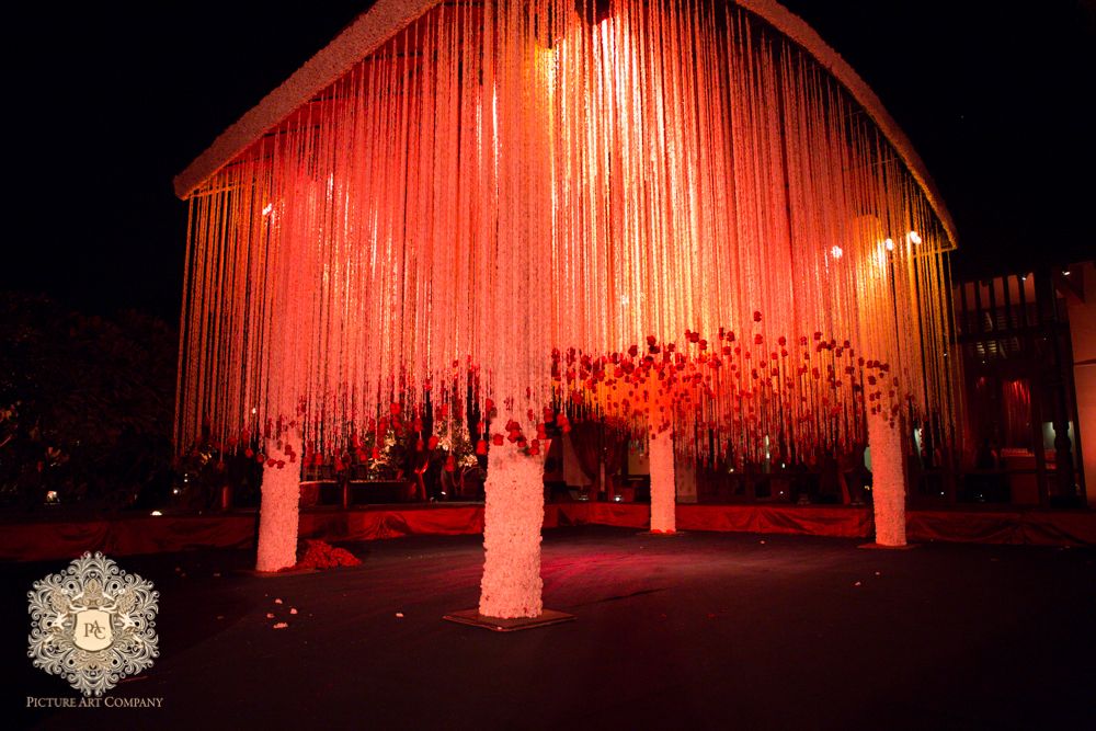 Photo of Night wedding mandap decor