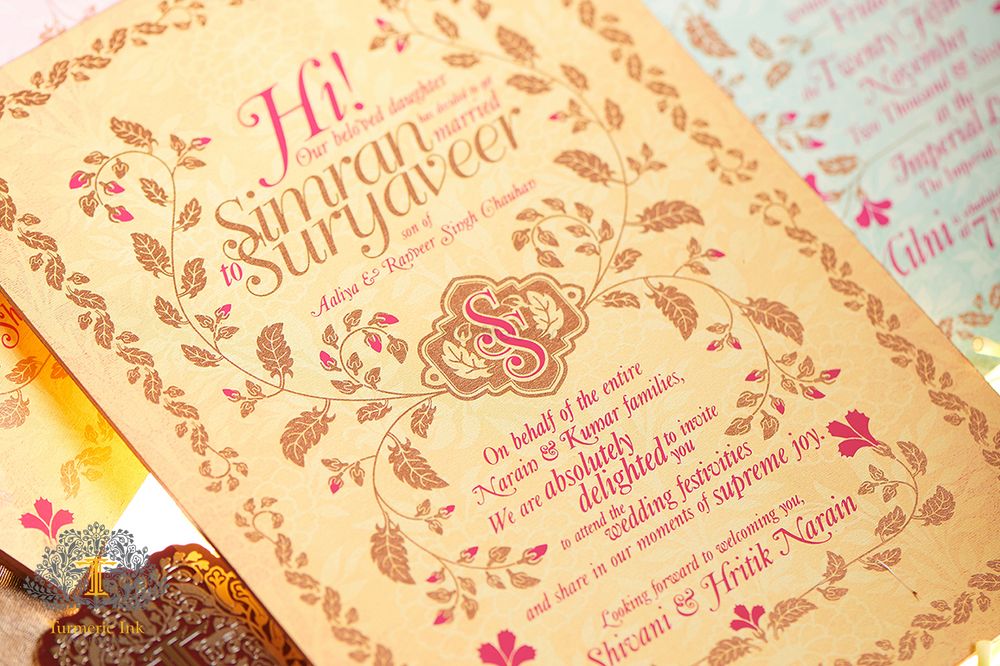 Photo From Simran & Suryaveer - By Turmeric Ink Invitations and Stationery