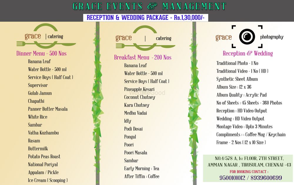 Photo From Grace Caterers - Vegetarian Menu - By Grace Caterers