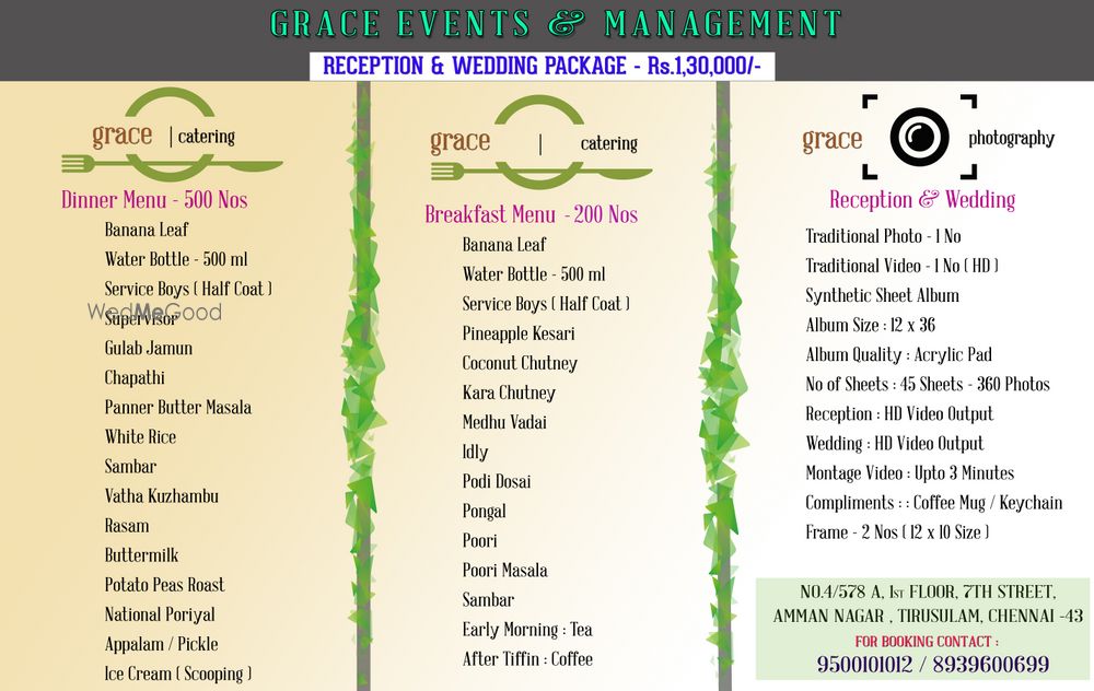 Photo From Grace Caterers - Vegetarian Menu - By Grace Caterers