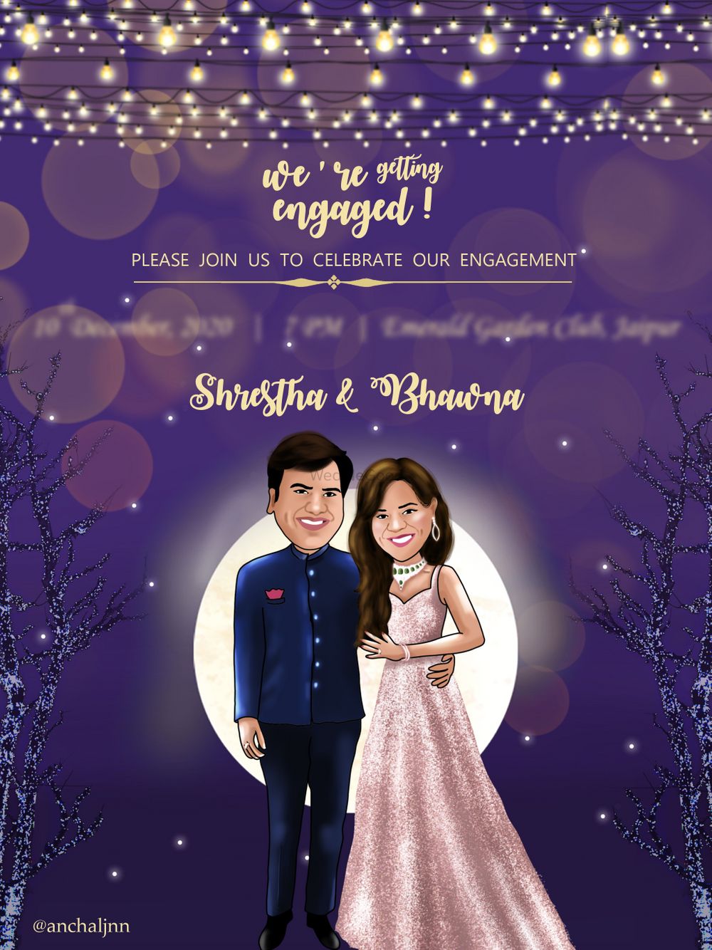 Photo From Engagement Invite - By Anchal Jain