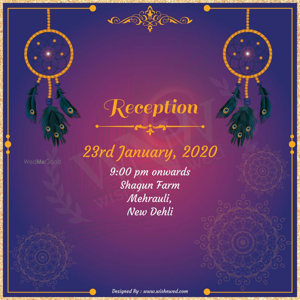 Photo From Peacock Theme Invite - By Wish N Wed Invites