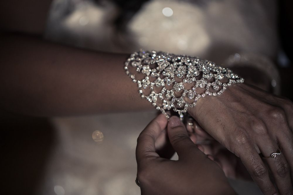 Photo of Studded lace glove for hand christian bride