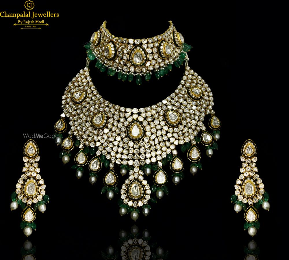 Photo From Majestic Greens - Polki Jewellery Collection by Champalal Jewellers by Rajesh Modi - By Champalal Jewellers by Rajesh Modi