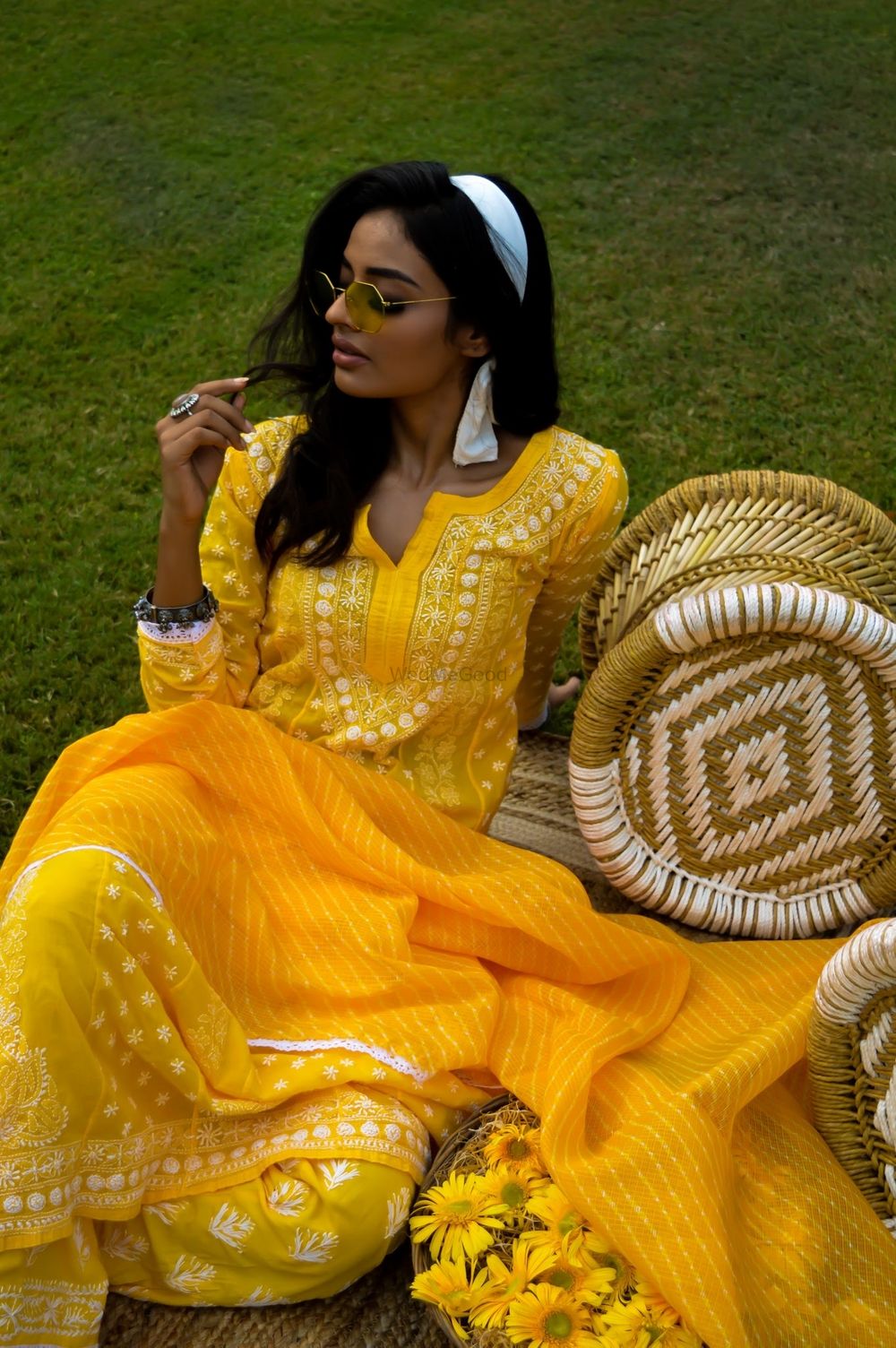Photo From A simple Retro Haldi Look - By The Top Knot Salon