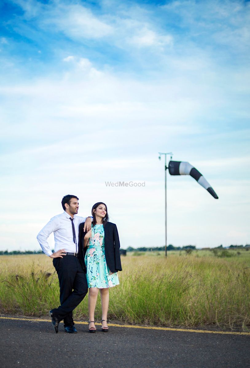 Photo of pre wedding shoot location on airport runway