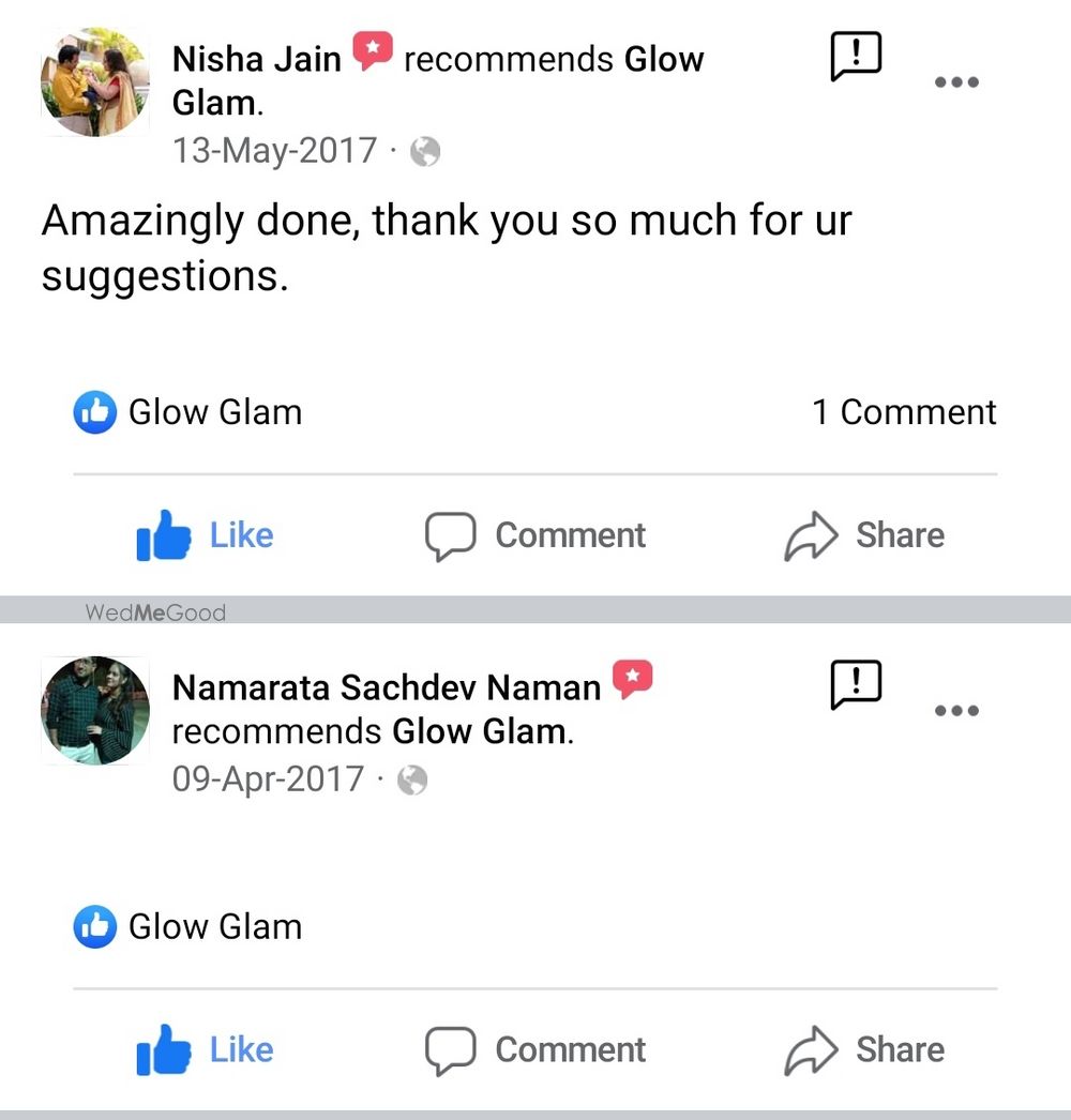 Photo From Clients Feedback - By Glow Glam by Shreya Sarin