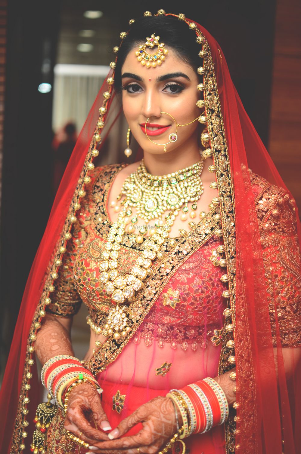 Photo of Double dupatta draping style with layered jewellery