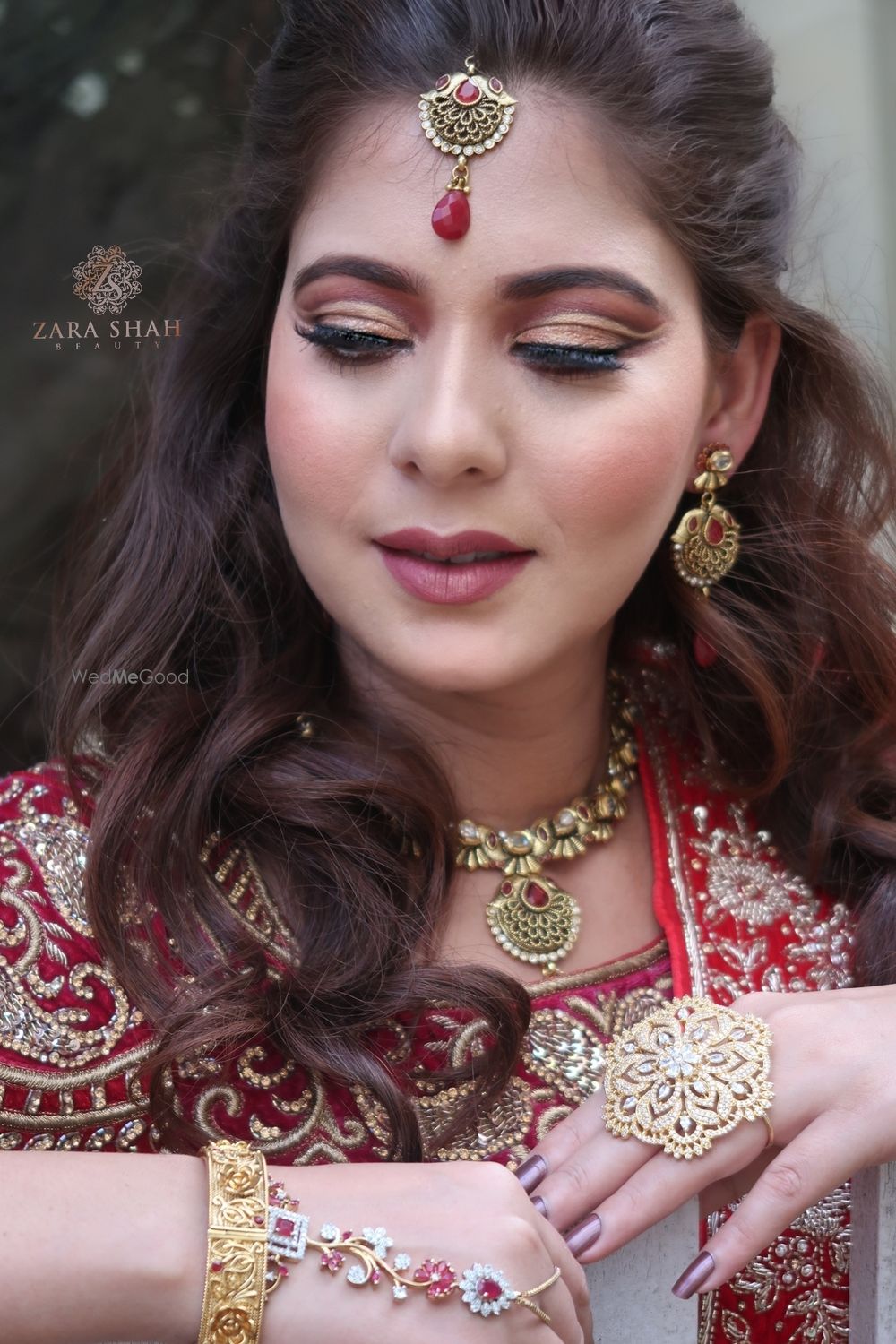 Photo From Traditional Red Bride with Nude lips - By Zara Shah Beauty