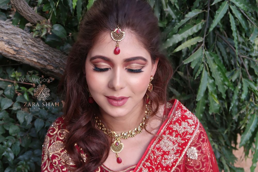 Photo From Traditional Red Bride with Nude lips - By Zara Shah Beauty