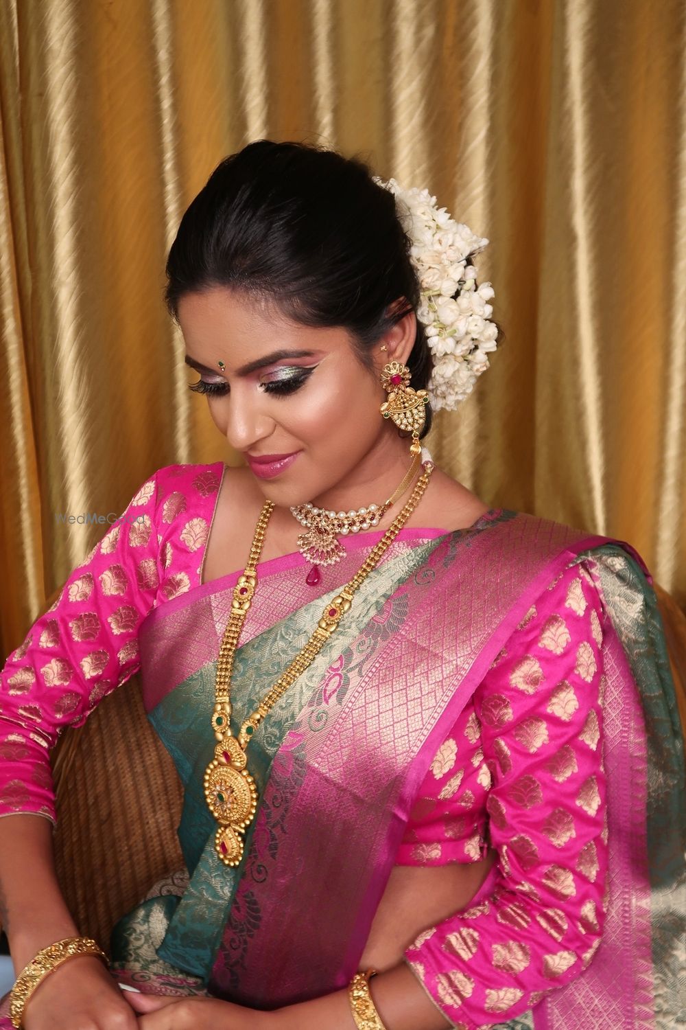 Photo From Traditional South Indian Saree + Glamorous reception - By Zara Shah Beauty