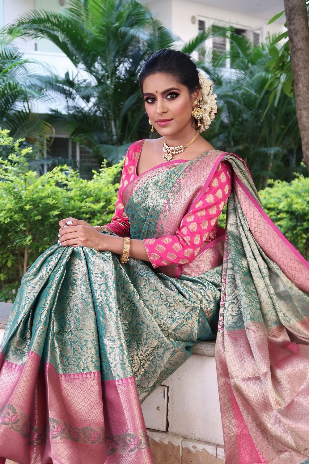 Photo From Traditional South Indian Saree + Glamorous reception - By Zara Shah Beauty