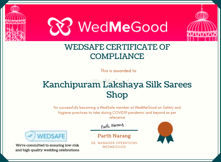 Photo From WedSafe - By Kanchipuram Lakshaya Silk Sarees Shop