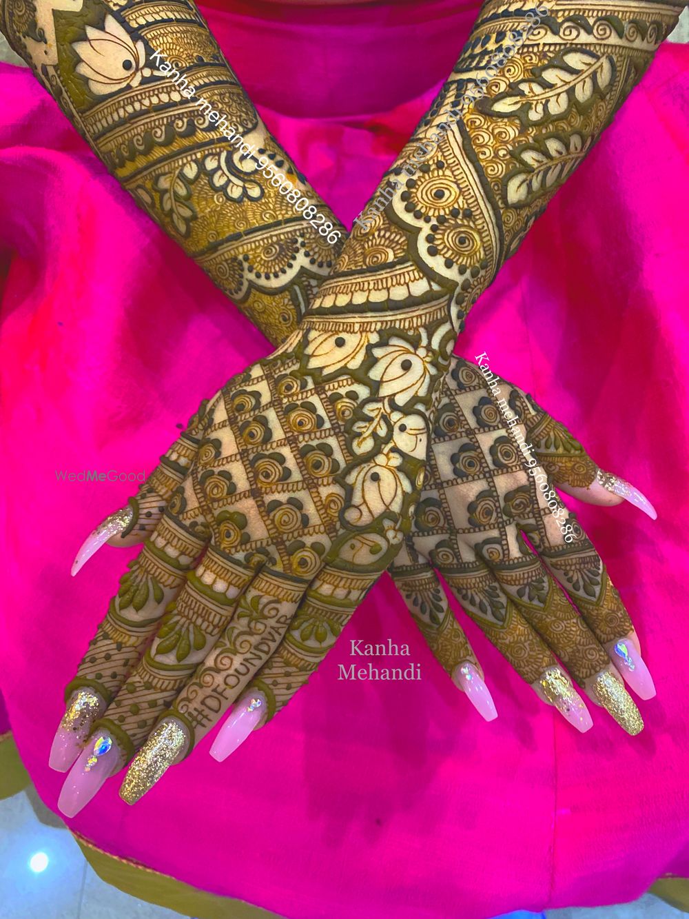 Photo From Bridal Hand Back Side - By Kanha Mehendi Art