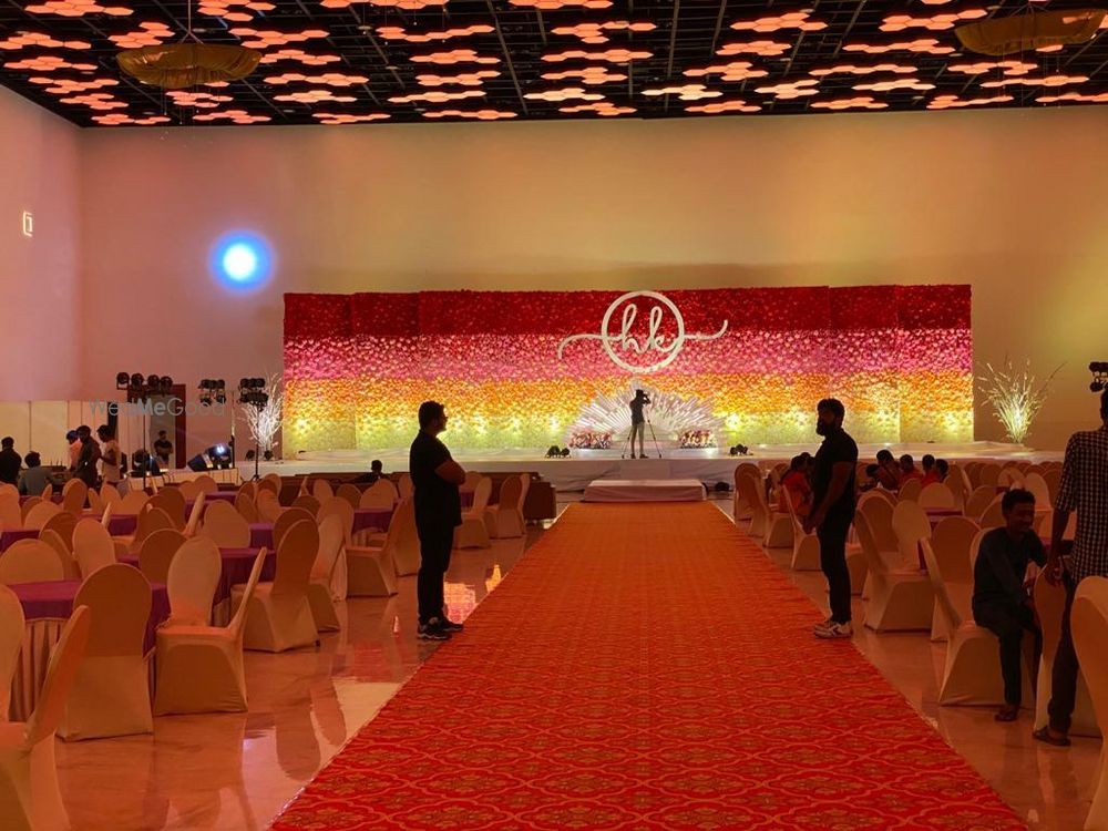 Photo From Floral Wall That Stole Many Hearts - Reception Decor at C K Convention - By Antarala Weddings